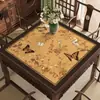 Nova toalha de mesa quadrada estilo chinês para mesa de centro, lavável, à prova de óleo, à prova d'água, design "Oito Imortais", protetor de mesa, toalha de mesa quadrada isolante de calor para mesa de jantar