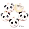 Accesorios para Joyería de Aleación con Goteo de Aceite de Animales de Dibujos Animados Panda Bambú Pendientes Colgante Pulsera Colgante de Cremallera W222