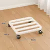 Carro de placa de hierro, carrito tortuga, plataforma larga móvil con ruedas universales, mini remolque para transportar mercancías, polea deslizante, forma redonda