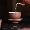 Juego de Té Kung Fu de Cerámica Roja Beixitang Gaiwan, Tetera Resistente al Calor, Bandeja para Tetera, Taza de Maestro Individual, Taza de Cata