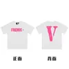 En stock Vlone High Street Big V Mariposa Letra Calavera Esqueleto Limitado Big V Colección Casual Camiseta de Manga Corta para Hombres y Mujeres
