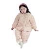 Conjunto de Pijama Feminino, Novo Estilo, Espessado, Forrado com Fleece, Acolchoado, Roupa de Algodão Quente com Desenho, Roupa de Casa para Crianças para o Inverno