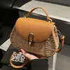 Bolso de Mano de Diseño Nicho para Mujer 2025 Moda Primavera Bolso de Hombro de Color Contrastante Casual para la Playa Bandolera para la Costa