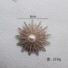 Broche de Copo de Nieve Completo de Diamantes, Elegante Traje de Alta Gama, Pin de Alta Gama de Perlas y Diamantes, Hebilla de Bufanda de Seda, Broche de Diamante Antiexposición