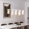 Lámpara de araña de diseño creativo de alta gama para restaurante, lámpara larga de estilo retro color crema de lujo francés, lámpara para isla de bar
