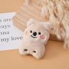 Nuevo accesorio colgante para el cabello de koala tejido con relleno de algodón, broche de peluche, material de muñeca tridimensional, venta al por mayor