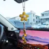 Colgante Espejo Retrovisor de Coche Adorno Metálico Lazo de Cristal para Coche Decoración Interior Adorno Colgante de Pedrería Decorativo para Coche