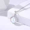 Colar de Contas Redondas em Prata de Lei S925 Damila Pingente de Diamante para Mulheres Corrente Elegante para Clavícula Presente Elegante para o Dia das Mães Atacado