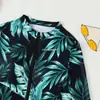 Traje de baño de una pieza estampado para mujer 2023, Recomendación de producto nuevo, En stock, Nuevo estilo popular de cremallera y manga larga