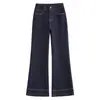 Pantalones acampanados de mezclilla simples, modernos y versátiles para mujer, nuevo otoño 2026, cintura alta, adelgazantes, elásticos, casuales