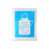 Delantales desechables, empaquetados individualmente, plástico transparente, impermeables y a prueba de aceite, para hot pot, barbacoa, comida para llevar, langosta y uso de catering