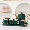 Bandeja de Taza de Agua de Lujo Ligero Juego de Tazas Hogar Sala de Estar Cerámica de Alto Valor Taza de Hospitalidad Taza de Té Juego de Té Juego de Agua