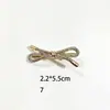 Pinza para el Cabello de Aleación Estilo Coreano con Lazo Full Diamante, Pinza para Flequillo, Pasador, Pasador Lateral de Perla, Pinza de Pato, Accesorio para el Cabello para Mujeres