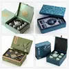 Caja de Regalo para Juego de Té, Caja de Embalaje de Souvenir de Alta Gama, Tazas de Té Personalizadas, Cuencos de Té, Accesorios para Ceremonia del Té, Materiales de Embalaje Exquisitos