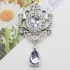 32*60mm Liga Strass Acrílico Coroa Pingente Flor Disco DIY Roupas Acessórios de Cabelo Joias Broche Decorativo Acessórios