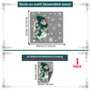 Pegatinas de ventana de ardilla y rama de pino con temática navideña transfronterizas, adecuadas para decorar escaparates, puertas de vidrio y hogares; pegatinas de cristal electrostáticas