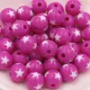 Contas Estrela de Cinco Pontas Bicolor Contrastantes de 12mm com Furo Reto Material para Acessórios de Corrente de Celular Colar de Joias Artesanais DIY