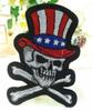Novos Sapatos e Chapéus Qianfeng Bordados Computadorizados Estilo Punk Caveira Patch Insígnias Decorativas Acessórios para Roupas Patch de Tecido Bordado