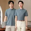 Camisa Polo de Gama Alta China Cuello Solapa Secado Rápido Fresca Anti-UV Casual de Negocios Ropa de Trabajo Manga Corta t