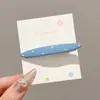 Presilhas de cabelo de alta qualidade estilo coreano em cores dopamina para mulheres, presilhas de bico de pato doces para franja, acessórios de cabelo