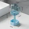 Portacepillos de Dientes para Baño para Guardar Pasta de Dientes, Cepillo de Dientes Eléctrico, Portavasos para Enjuague Bucal, Estante de Almacenamiento de Artículos de Tocador para el Hogar de Hombres y Mujeres Pareja