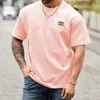 Jaqueta Masculina Casual Jacquard de Malha Manga Curta Tamanho Grande Novo Verão 2025