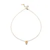 Accesorios de Collar de Chanclas de Acero Inoxidable Transfronterizos para Mujer, Cadena de Clavícula Moderna y de Alta Gama, Joyería Exquisita y Versátil de Acero de Titanio
