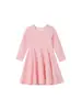 Nueva colección otoño 2026: Vestido infantil de estampado a cuadros estilo TikTok, disponible ahora, estilo Temu, vestido casual de manga larga europeo y americano