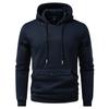 Ropa Deportiva de Nuevo Estilo Transfronteriza Sudadera con Capucha y Mangas Largas para Hombre con Diseño de Tapeta Diagonal de Botones Sudadera con Capucha Casual con Bolsillos Grandes