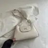 Bolsa de Ombro Única Cor Sólida Casual Simples Retrô 2026 Verão Nova Laço Moda Nicho Pequena Quadrada de Axila Feminina
