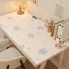 Protetor de mesa de design fresco e simples, formato retangular com padrão floral, textura de couro sintético, tapete à prova d'água e resistente ao calor para mesas de escritório e mesas de centro