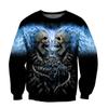 Suéter de cuello redondo personalizado de comercio exterior transfronterizo para hombre, camiseta holgada de moda de otoño, top con estampado de calavera 3D para hombre
