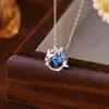Collar Inteligente de Plata de Ley 925 con Colgante de Mariposa para Mujer Moda Versátil Corazón Circonita Cadena para Clavícula Estilo Mismo de Xiaohongshu