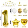 Globos de decoración para fiesta de 1er cumpleaños de bebé de Amazon transfronterizos, globos con números grandes para decoración de cumpleaños