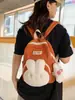Nova Mochila Escolar Pequena Feminina para Estudante Universitário Cor Sólida Mochila de Coelho Estilo Japonês Estilo Ins Mochila de Menina Suave Menina Fofa