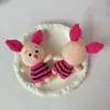 Colgante Llavero Cerdo Rosa Lindo Tejido a Crochet, Encanto para Bolso Muñeca de Hilo, En Stock para Venta al por Mayor
