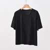 Camiseta de Linho e Liocel Fina de Verão com Estampa de Gotas para Mulheres, Top Soltinho Respirável de Algodão e Linho, Camiseta Casual Emagrecedora para Mulheres