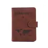 2025 Venta Caliente Transfronteriza Color Sólido Piel de PU Porta Pasaporte Funda Protectora Cartera de Pasaporte Porta Boletos Unisex Bolso para Documentos