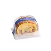 Caja de Empaque para Rollo de Pastel, Caja de Pastelería con Corte Semicircular, Caja de Empaque para Postre Rollo Suizo Piel de Tigre Menglong con Tenedor