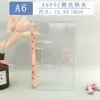 A6A7 Carcasa para Libro de Hojas Sueltas PVC Transparente Carpeta Cuaderno de Registro Manual para Estudiante A4 Libro Venta al por Mayor Logo Impreso