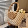 Nuevo bolso de hombro informal de algodón con diseño de flores y hierba, bolso cruzado vintage con diseño de flores para vacaciones en la playa