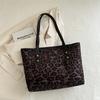 Otoño 2024 Nuevo Retro Commuter Bolso de Axila Leopardo Moda Personalidad Elegante Bolso Tote de Hombro