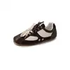 Zapatos de Boca Profunda de Moda Primavera 2026 con Diseño de Encaje Patchwork con Cordones, Cómodos Zapatos Casuales para Mujer con Tacón Oculto de Piel de Cerdo
