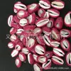 Concha Natural com Óleo Pingando, Fatias de Concha Coloridas com Borda Dourada, Brincos, Acessórios de Joalheria, Produtos Semi-acabados