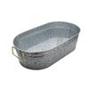 Cubo de hielo de hierro grande personalizado para exteriores, cubo de hielo de metal binaural retro para cerveza, cubo de hielo de hierro galvanizado, cubo de hielo galvanizado ovalado