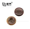 Botones naturales de dos agujeros con borde deshilachado para abrigos vintage de cachemira, botones decorativos para chaquetas de trabajo a la moda