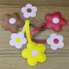 Em Estoque Novo Modelo Pingente de Flor em Couro PU para Mulheres, Chaveiro Pingente de Flor de Bolsa Preenchida com Algodão de Couro Feito à Mão