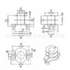 Esqueleto de potencia RM8 esqueleto de transformador RM8 ranura doble vertical pie de flor de ciruelo 0807