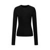 Top Básico Elástico Ajustado de Lana Tencel Camiseta de Manga Larga para Mujer Nuevo Otoño e Invierno 2024