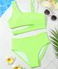 Bikini y Traje de Baño Europeo y Americano Amazon 2026 Nuevo Color Sólido Traje de Baño de Dos Piezas Bikini Sexy con Tirantes para Mujer